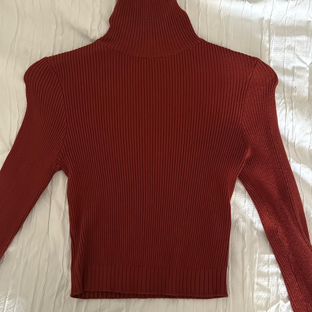 Long sleeve mid crop turtle neck top. Worn once. Good fit.